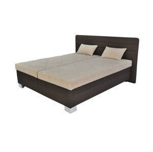 Sconto Polohovacia posteľ GLORIA hnedá/béžová, 180x200 cm