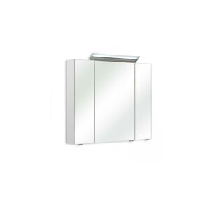 Sconto Zrkadlová skrinka s osvetlením FILO 040 biela vysoký lesk