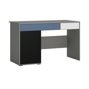 Sconto Písací stôl LASER modrá/sivá