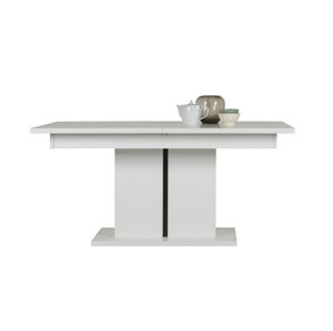 Sconto Jedálenský stôl IVONA biela, rozkladací 160-200 cm