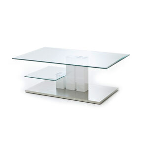 Sconto Konferenčný stolík GAVIN sklo/biela