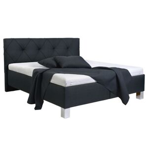 Sconto Čalúnená posteľ AFRODITE čierna, 180x200 cm