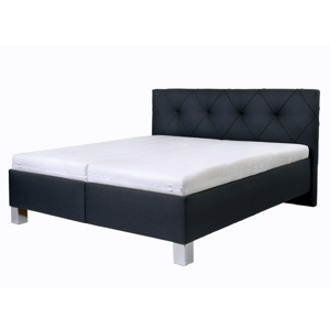 Sconto Čalúnená posteľ AFRODITE čierna, 140x200 cm