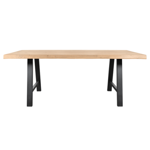 Sconto Jedálenský stôl AMAYA AN dub/kov, šírka 160 cm, prírodná hrana