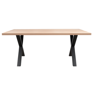 Sconto Jedálenský stôl AMAYA X dub/kov, šírka 140 cm, rovná hrana