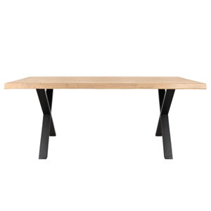 Sconto Jedálenský stôl AMAYA XN dub/kov, šírka 160 cm, prírodná hrana
