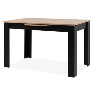 Sconto Jedálenský stôl BAUCIS 90A dub artisan/čierna, šírka 125 cm