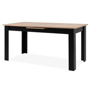 Sconto Jedálenský stôl BAUCIS 90A dub artisan/čierna, šírka 160 cm