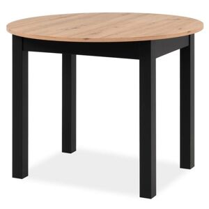 Sconto Jedálenský stôl BUD dub artisan/čierna, šírka 100 cm