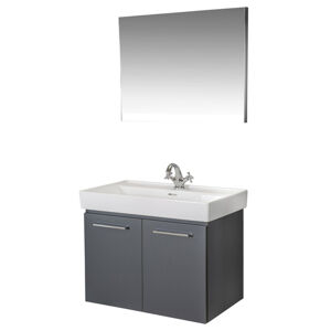 Sconto Kúpeľňová zostava CARLSBAD sivá, šírka 80 cm