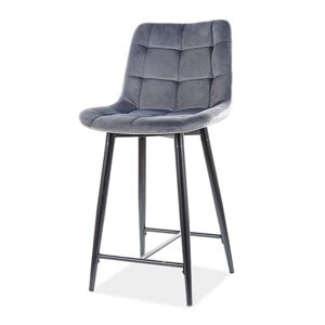 Sconto Barová stolička CHAC 4 sivá/čierna