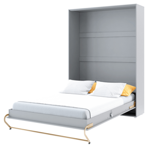 Sconto Sklápacia posteľ CONCEPT PRO CP-01 sivá, 140x200 cm, vertikálna
