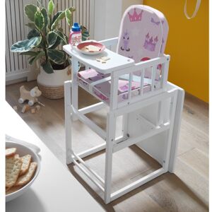 Sconto Multifunkčná detská stolička CRISTINA biela/ružová