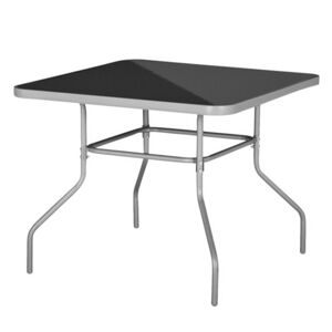 Sconto Záhradný stôl DELFI 7 strieborná/čierna