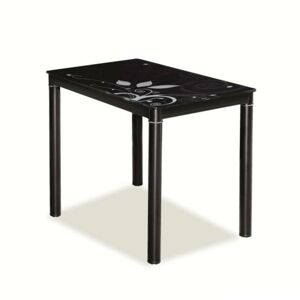 Sconto Jedálenský stôl DOMOR čierna, 100x60 cm