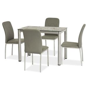 Sconto Jedálenský stôl DOMOR sivá, 100x60 cm