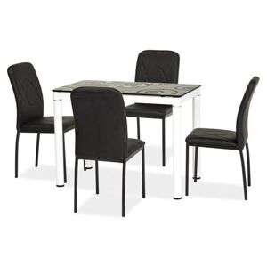 Sconto Jedálenský stôl DOMOR čierna/biela, 100x60 cm