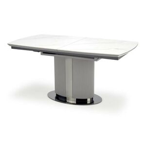 Sconto Jedálenský stôl DONCO biely mramor/sivá