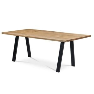 Sconto Jedálenský stôl EDMONTON dub/čierna, šírka 180 cm