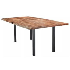 Sconto Jedálenský stôl GURU FOREST akácia/čierna, 110x70 cm
