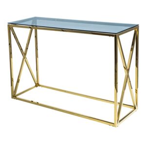 Sconto Konzolový stolík ILASI dymová/zlatá, šírka 120 cm