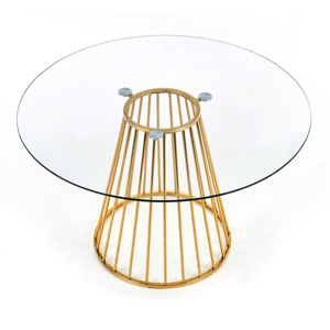 Sconto Jedálenský stôl LAVIRPAL kov/sklo