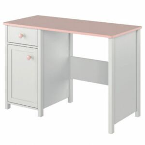 Sconto Písací stôl LUNA 03 biela/ružová