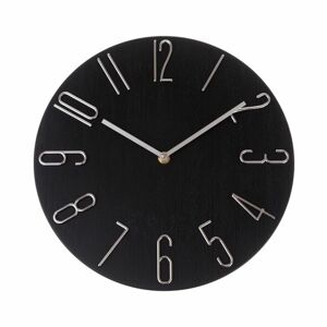 Sconto Nástenné hodiny METALLIC čierna, ⌀ 34 cm