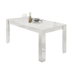 Sconto Jedálenský stôl MIRO 7 biela lesklá