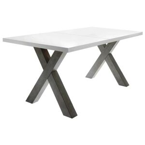 Sconto Jedálenský stôl MISTER X biela matná/grafitová