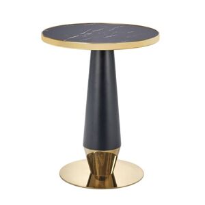 Sconto Jedálenský stôl MULANO čierny mramor/zlatá