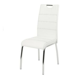 Sconto Jedálenská stolička NOEMI biela/kov