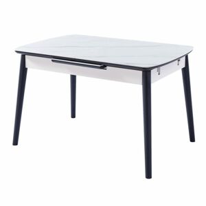 Sconto Jedálenský stôl OPULLU biely mramor/čierna