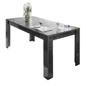 Sconto Jedálenský stôl PRISMA 5 sivá lesklá