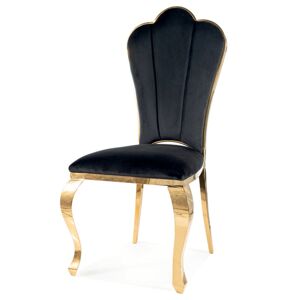 Sconto Jedálenská stolička QELL čierna/zlatá