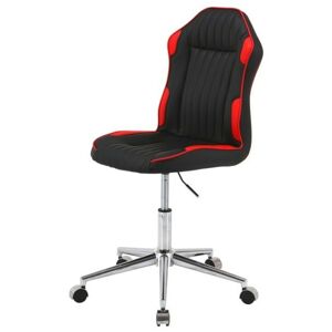 Sconto Otočná stolička RACING čierna/červená