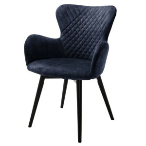 Sconto Jedálenská stolička SARANDER II buk čierna/amour modrá
