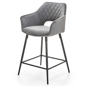 Sconto Barová stolička SCH-107 sivá/čierna