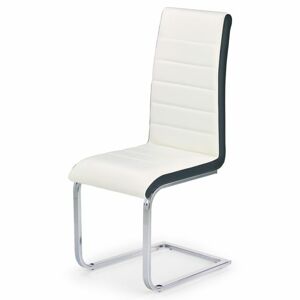 Sconto Jedálenská stolička SCK-132 biela/čierna/chróm