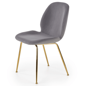Sconto Jedálenská stolička SCK-381 sivá/zlatá
