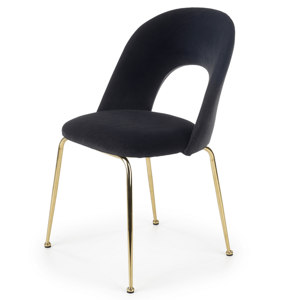 Sconto Jedálenská stolička SCK-385 čierna/zlatá