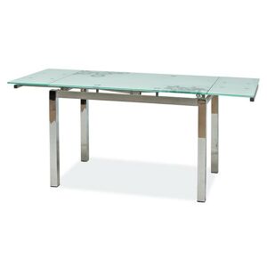 Sconto Jedálenský stôl SIG-GD017 biela/chróm