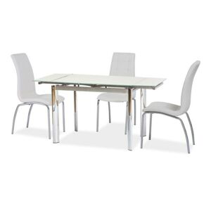 Sconto Jedálenský stôl SIG-GD019 biela/chróm