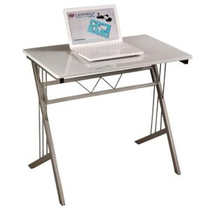 Sconto Písací stôl SIGB-120 biela/strieborná