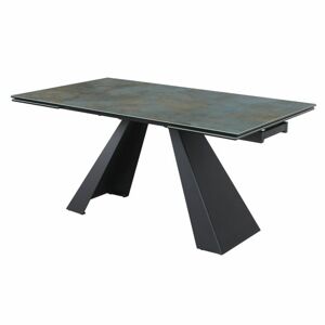 Sconto Jedálenský stôl SOLVODURI 2 oxidovaný kov/čierna