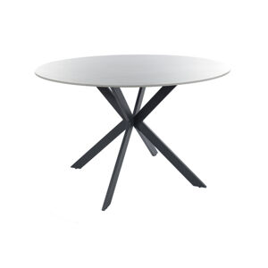 Sconto Jedálenský stôl TOLAO sivý mramor/čierna