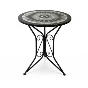 Sconto Záhradný stôl US1006 čierna/mozaika