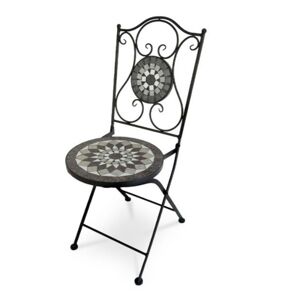 Sconto Záhradná stolička US1007 čierna/mozaika