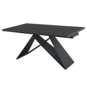 Sconto Jedálenský stôl WISTAN 1 čierny mramor/čierna